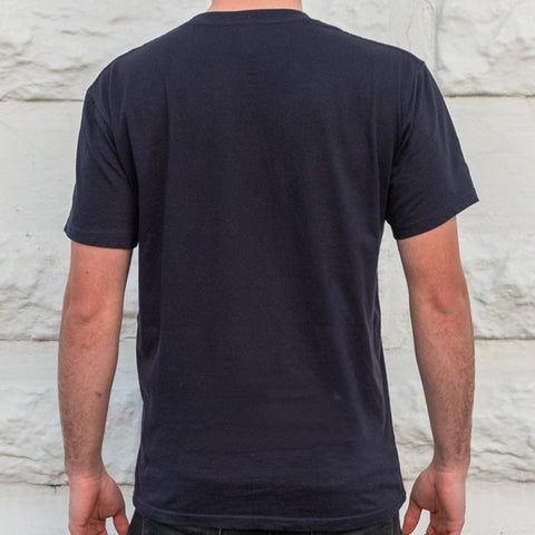NAVY EMBROIDERED LOGO TEE